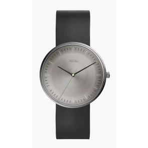 Watch strap Fossil FS5483 Leather Black 22mm